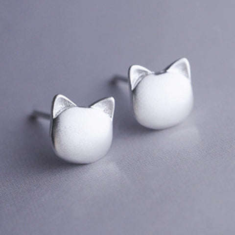 Cat Earring Solid 925 Sterling Silver - airstuff