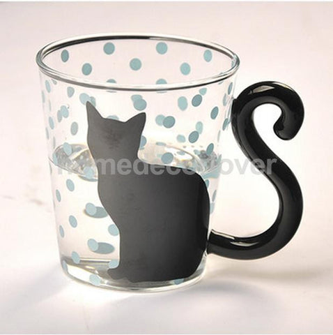 Black Cat Glass Mug - airstuff