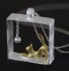 925 Sterling Silver Cat in the Box Necklace - airstuff