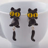 Yellow Eyes Cat Earrings - airstuff