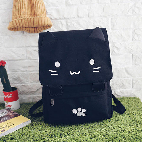 Printing Black Cat Backpack - airstuff