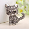 Cute Little Cat Antiqued-Silver Brooch - airstuff