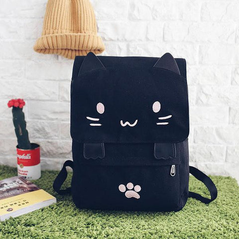 Printing Black Cat Backpack - airstuff